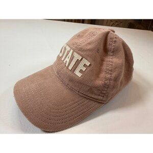 Legacy Corduroy Ball Cap Adjustable Strapback Embroidered STATE Design Pink